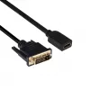 Câble Club 3D CAC-1211 DVI-D vers HDMI 1.4, Dual Link, M/F, 2 m/6.56 ft, noir