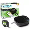 Imprimante d'étiquettes DYMO LetraTag 200B Bluetooth | imprimante d'étiquettes compacte | se connecte via la technologie sans fil Bluetooth à iOS et Android | comprend 1 ruban d'étiquettes papier blanc | noir