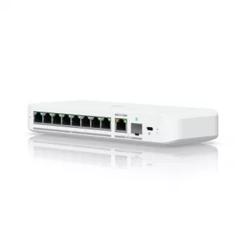 Commutateur administrable UBIQUITI UniFi Flex 2.5G USW-FLEX-2.5G-8 — 8× 2.5G RJ‑45, 1× 10G SFP+, L2, 60 Gbit/s