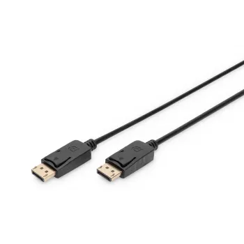 Câble de connexion DIGITUS DisplayPort DP M/M 2 m avec verrouillage DP Ultra HD 4K noir