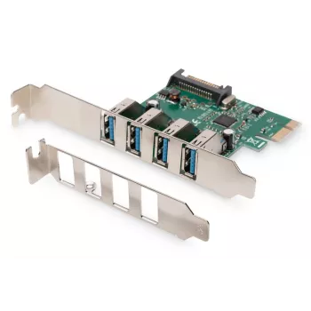 Carte d'extension DIGITUS USB 3.0, 4 ports, PCI Express 4 ports A/F externes, chipset VL805