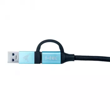Câble USB-C vers USB-C avec adaptateur USB 3.0 intégré i-tec C31USBCACBL