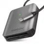Lecteur de cartes mémoire Axagon CRE-S3C aluminium haut débit USB-C 3.2 Gen 1, 3 slots, UHS-II