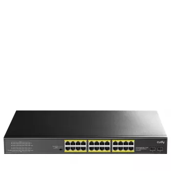 Switch CUDY Gigabit PoE+ 24 ports avec 2 ports SFP Gigabit modèle GS1028PS2
