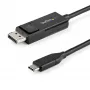 Câble StarTech.com 6.6ft (2m) USB-C vers DisplayPort 1.2 4K 60Hz - câble adaptateur vidéo réversible bidirectionnel DP vers USB-C ou USB-C vers DP - HBR2/HDR - câble moniteur USB Type-C/Thunderbolt
