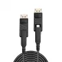 Câble Mini DisplayPort 1.4 hybride fibre optique Lindy 20 m avec connecteurs DP amovibles