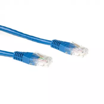 Câble patch ACT bleu 5 mètres U/UTP CAT6A avec connecteurs RJ45