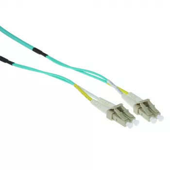 Câble fibre optique ACT 10 mètres multimode 50/125 OM3 duplex renforcé avec connecteurs LC