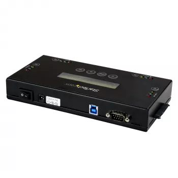 Effaceur de disque dur SSD/HDD 4 baies StarTech.com - SATA 2,5 pouces et 3,5 pouces - désinfecteur de disque externe autonome sans hôte à effacement sécurisé - 9 modes d'effacement - port imprimante RS232 - conforme NIST/DOD et TAA