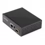 StarTech.com Convertisseur de média fibre optique vers Ethernet industriel PoE+ 60W – SFP vers RJ45 – Fibre monomode/multimode vers cuivre Gigabit Ethernet – Format compact – IP30/ -40 à +75 °C