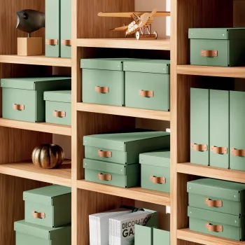 Leitz Puro boîte de rangement avec couvercle, moyen, 17L, carton 100 % recyclé, lot de 2