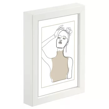 Cadre photo individuel Hama Copenhagen blanc verre MDF 220 mm
