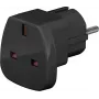 Wentronic Goobay adaptateur de voyage, noir - prise UK > Type F (Type F, CEE 7/7) (94271)