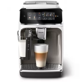 Machine à espresso Philips EP3343/90 — entièrement automatique, 2 tasses, 15 bar, broyeur céramique, réservoir à grains 275 g, réservoir à lait, écran tactile TFT