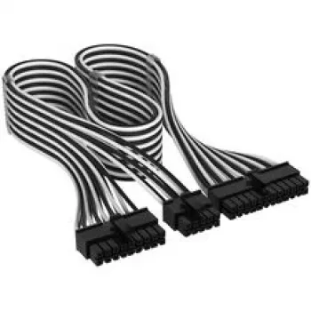 Kit de câbles Corsair, Type 4, kit Pro câbles DC, gaine individuelle — noir/blanc