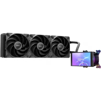 Antec Vortex View 360 AIO Refroidisseur liquide CPU avec écran LCD, 120 mm, noir