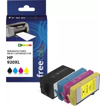 freecolor Cartouche HP 920XL couleur BK/C/M/Y remanufacturée - remanufacturée - compatible