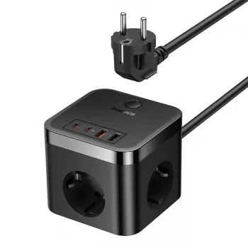 Multiprise universelle Baseus PowerCombo usage intérieur noir