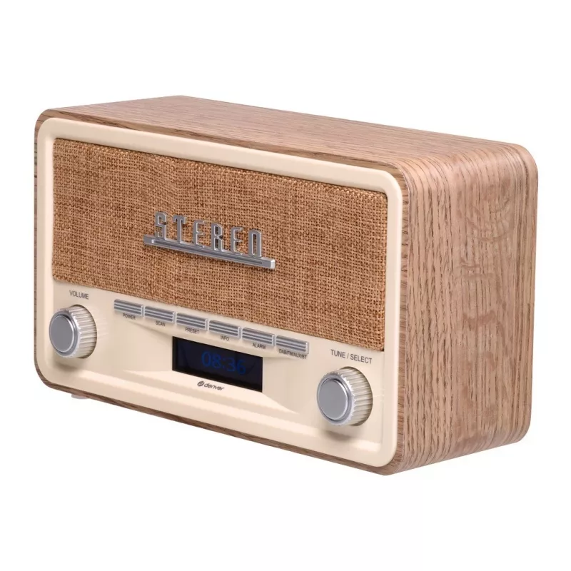 Radio rétro Denver DAB-18LW DAB+/FM, Bluetooth, bois clair