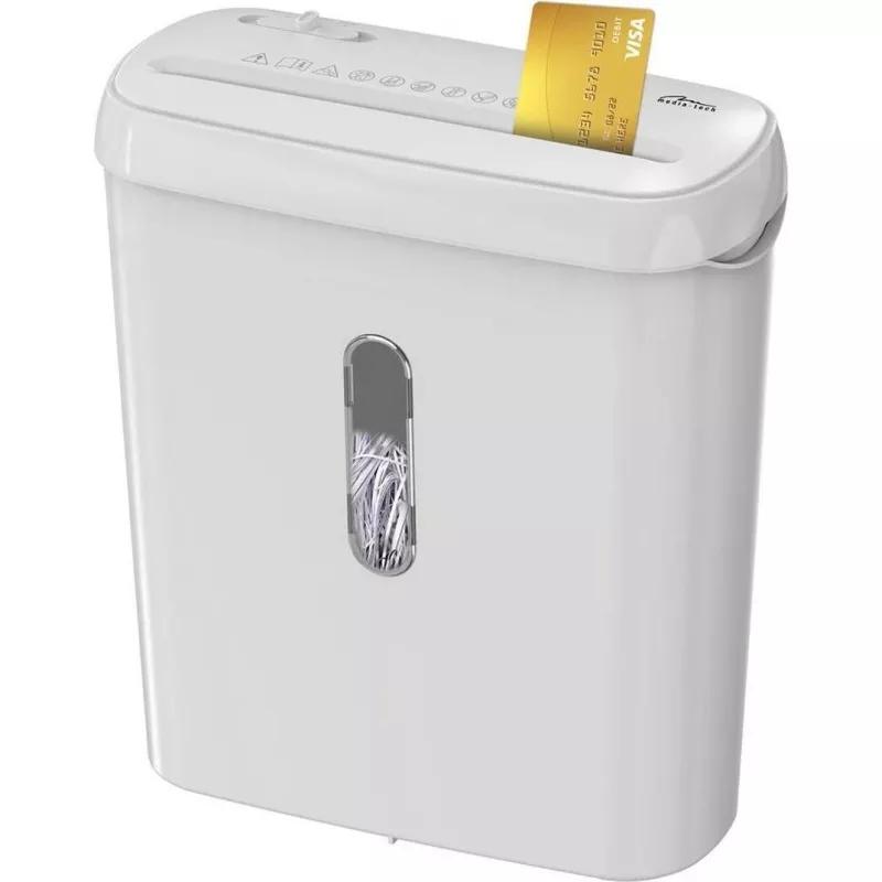 Destructeur de documents Media-Tech MT223 coupe en bandes, 5 feuilles, 8 l, blanc