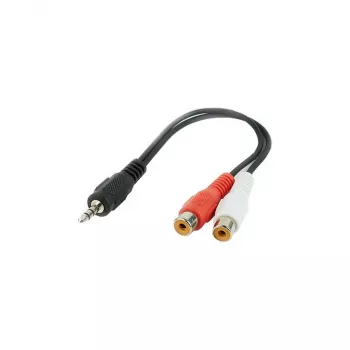 Câble jack audio (3,5 mm) vers 2 RCA GEMBIRD CCA-406 20 cm noir