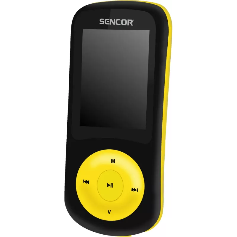 Lecteur MP3/MP4 Sencor SFP 5870BYL 8 Go, radio, dictaphone, lecteur de carte SD, jaune/noir