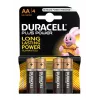 Piles alcalines Duracell Basic AA/LR6, 4 pièces