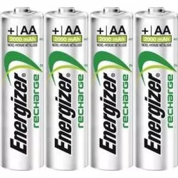 Piles rechargeables Energizer ACCU Recharge Power Plus NiMH AA 2000mAh, pack de 4
