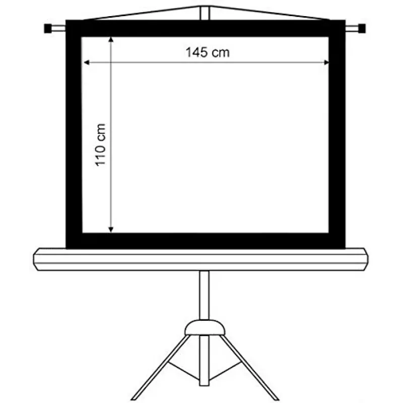 Maclean MC-536 Projection Screen with Tripod, 72 inch, 4:3