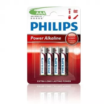 Piles Philips Power Alkaline AAA, lot de 4