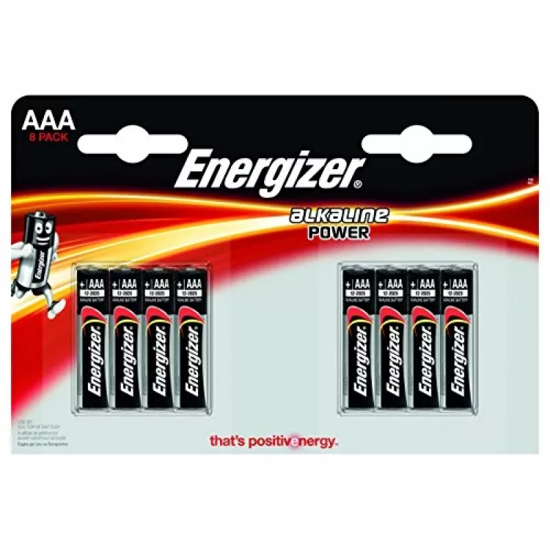 Piles alcalines AAA Energizer E92 — blister de 8