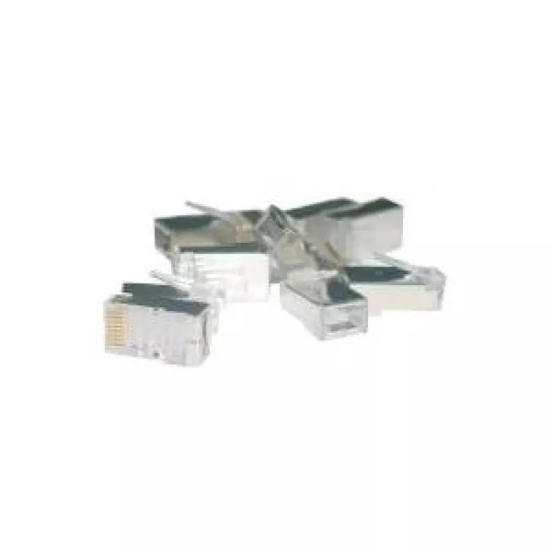 Connecteur RJ45 blindé cat.6 universel rigide/souple 8P8C 100 pièces