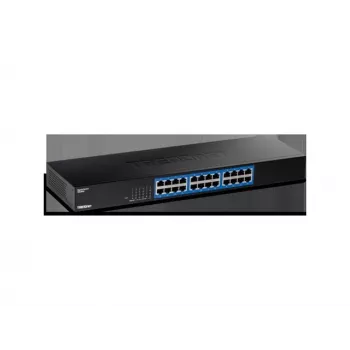 TRENDnet commutateur Gigabit 24 ports, TEG-S25, 24 ports RJ-45 Gigabit, capacité de commutation 48 Gbit/s, conception sans ventilateur, boîtier métallique, alimentation interne
