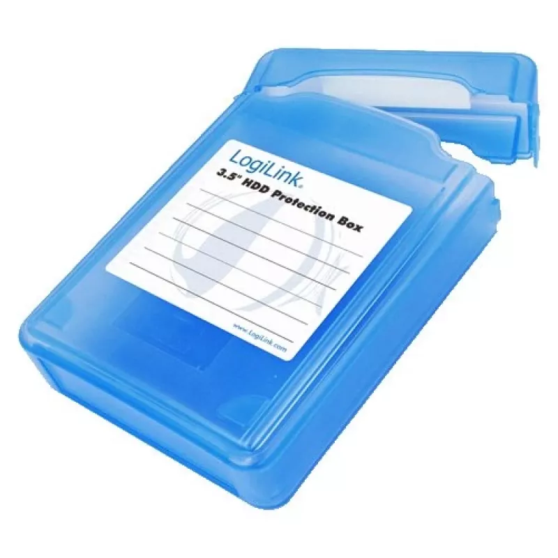 Logilink 3.5 HDD Protection Box for 1 HDD - hard drive protective enclosure - Blue (UA0133)
