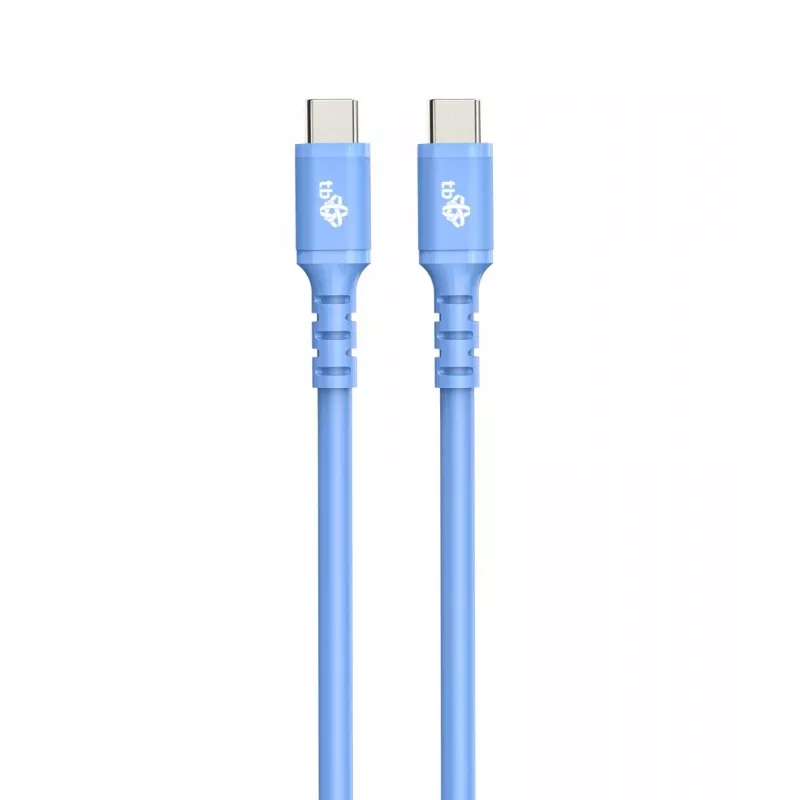 Câble USB C - USB C 1 m silicone bleu