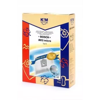 Sacs d'aspirateur 4 pièces de km, modèle KM-B02 — sacs microfiltres de rechange pour aspirateurs compatibles (emballage endommagé)