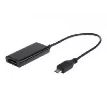 Adaptateur MHL(M)->HDMI(F)+ USB MICRO(BF)(11 PIN) 16 cm