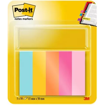 Marque-pages 3M 670-5-BEA assortis 5x100 feuilles/pack