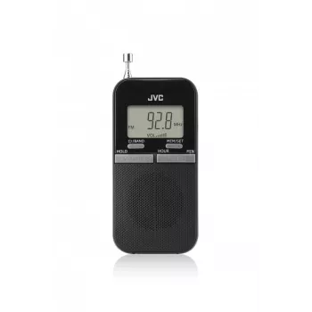 JVC RAE411B Portable AM/FM Radio with Analog Tuner, Black