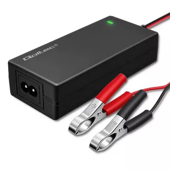 Chargeur de batterie automatique Qoltec AGM GEL STD 12V 4A 48W LED câble 1,8 m