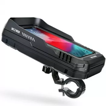 Sacoche de cadre de vélo WILDMAN FK2 avec support smartphone, noir