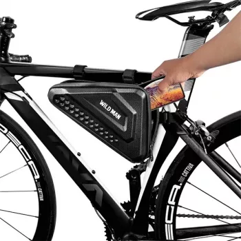Sacoche de tube supérieur de vélo WILDMAN ES19 1L noire