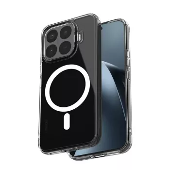 Coque magnétique Crong Hybrid Clear MagSafe pour Xiaomi 17T 5G, transparente