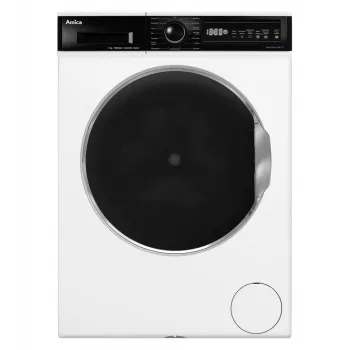 Amica WA3S712ALiSHB Slim Freestanding Washing Machine, 7 kg, 1200 rpm, Steam PowerPro, LogicDrive, 15 Programs, White