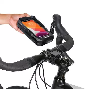 WILDMAN FK4 sacoche de cadre de vélo avec support de téléphone – noire