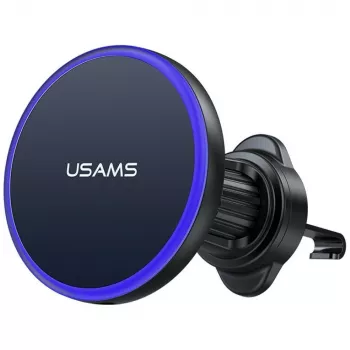 Support magnétique USAMS pour grille d'aération de voiture pour smartphones, rotation 360°, noir