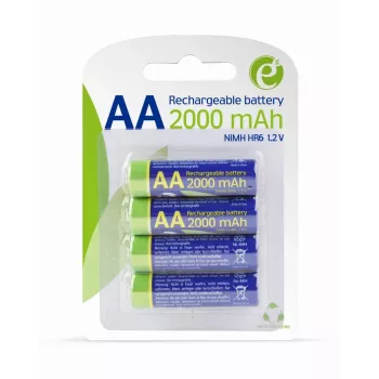 Piles rechargeables AA GEMBIRD EnerGenie 2000 mAh lot de 4 blister
