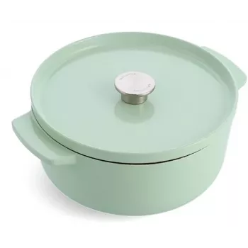 KitchenAid Cocotte en fonte émaillée 26 cm 6,0 L, pistache