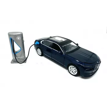 PULIO Auto MSZ 1:32 BMW i7 voiture miniature en métal moulé avec lumière et son