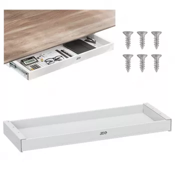 ERGO OFFICE Flat Under-Desk Drawer ER-302 W White